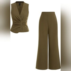 Cider Olive Wide Leg Jumpsuit